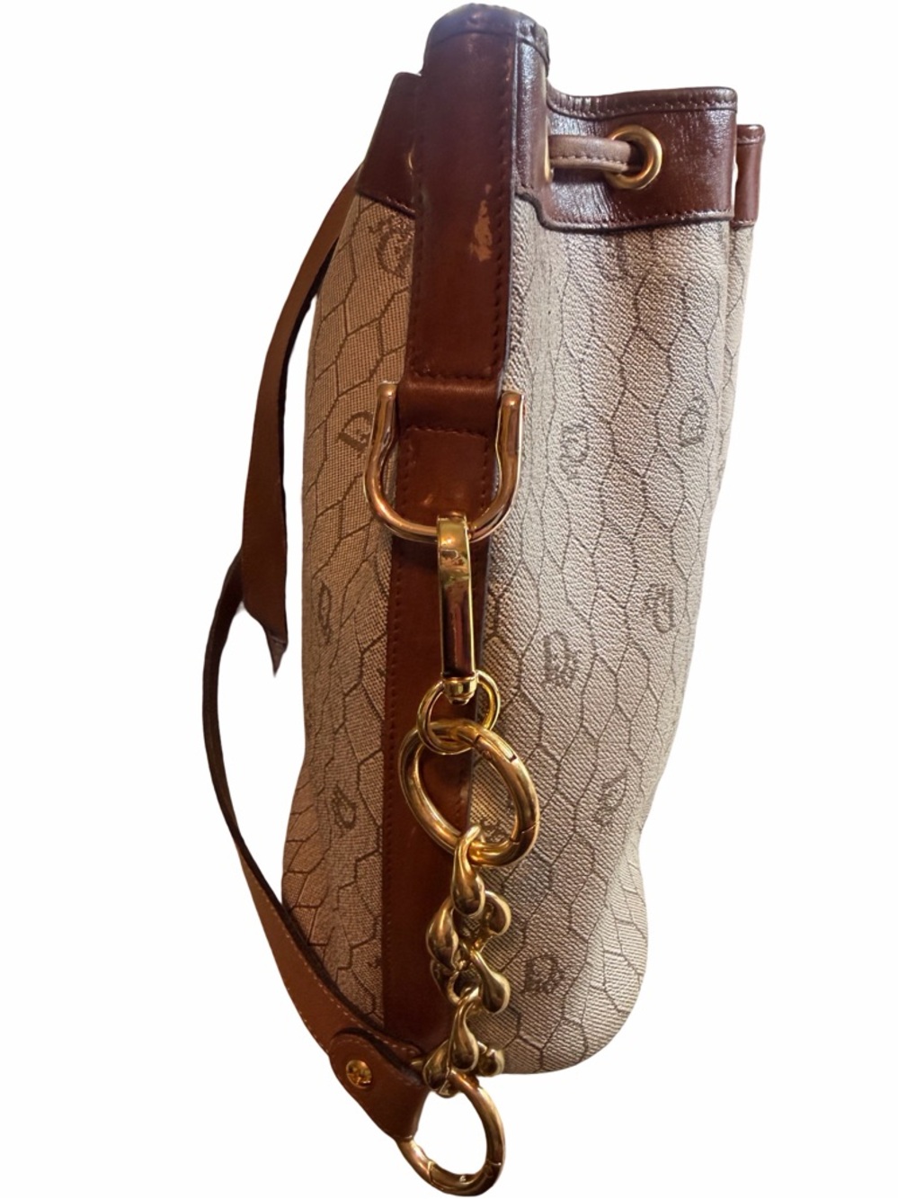 ❌SOLD ❌Christian Dior Honeycomb Canvas Shoulder with Pochette - Picture 4 of 6
